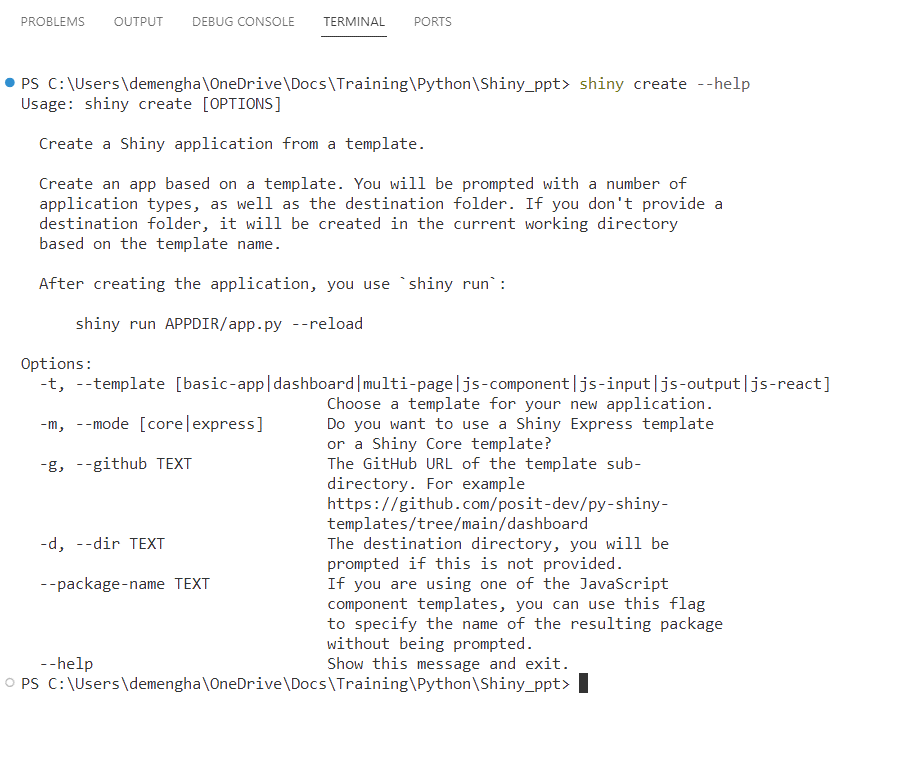 Shiny python dashboard example
